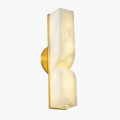 Modern Rectangular Alabaster Wall Lamp – Minimalist Sconce for Bedroom Hallway Living Room