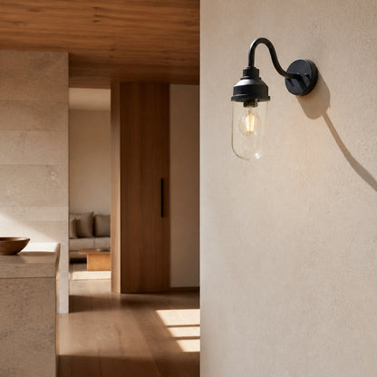 Trevanta Contemporary Outdoor Wall Light – Minimalist Lantern for Entryways & Facades