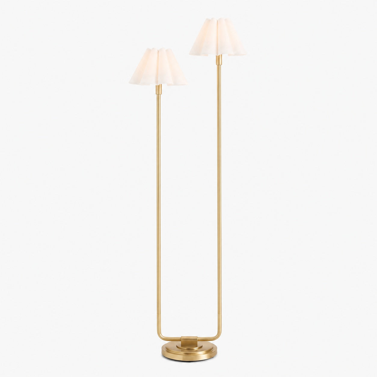 Capirise Stehlampe mit goldfarbenem gewelltem Schirm – Moderne Metallbeleuchtung fürs Schlafzimmer