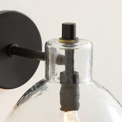 Glavira Recycled Glass Double Sconce - Indoor Brass Wall Lighting