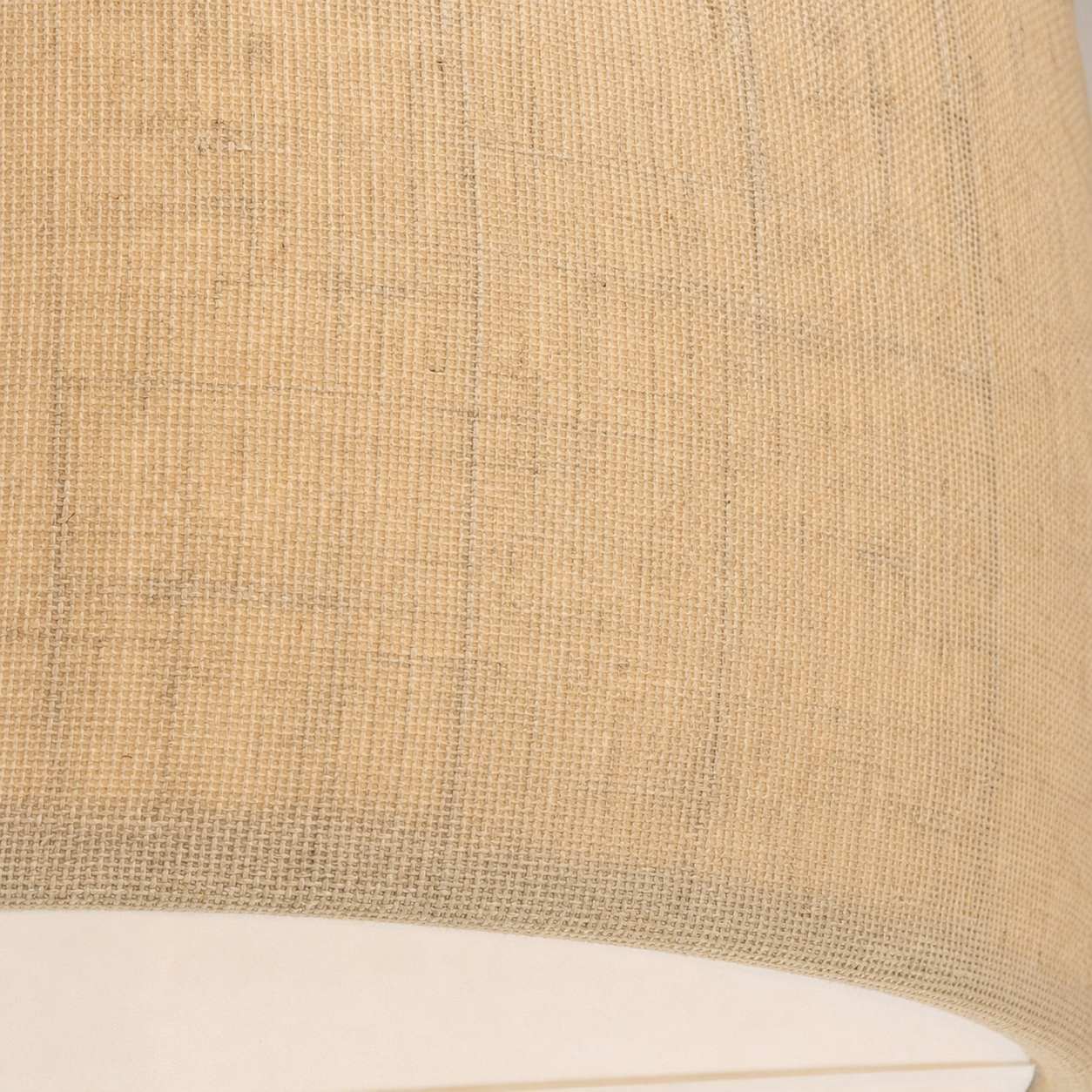 Dumora Linen Drum Deckenleuchte – Unterputz-Eisenleuchte mit Stoffschirm