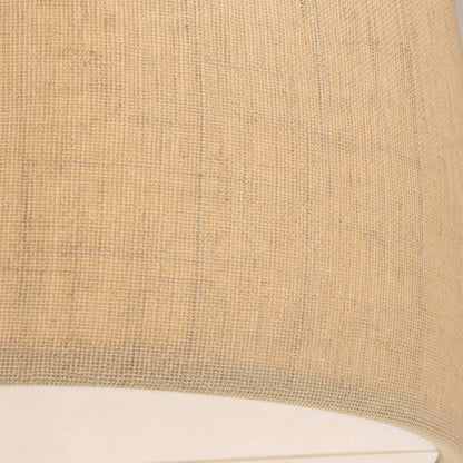 Dumora Linen Drum Deckenleuchte – Unterputz-Eisenleuchte mit Stoffschirm