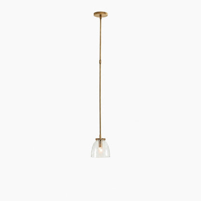 Auria Pendelleuchte aus Metall und Messing – Vintage-Finish mit Glasschirm