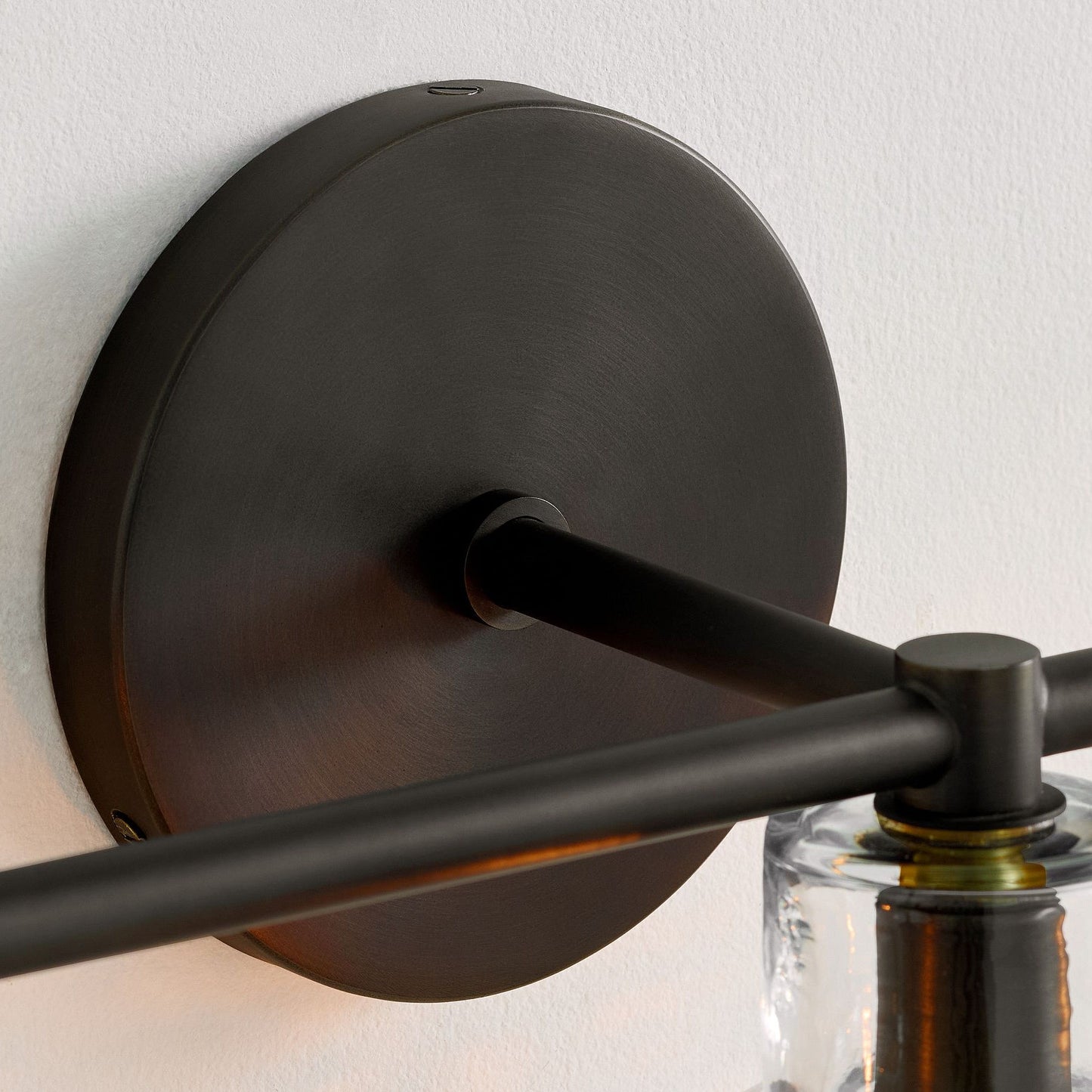 Glavira Recycled Glass Double Sconce - Indoor Brass Wall Lighting