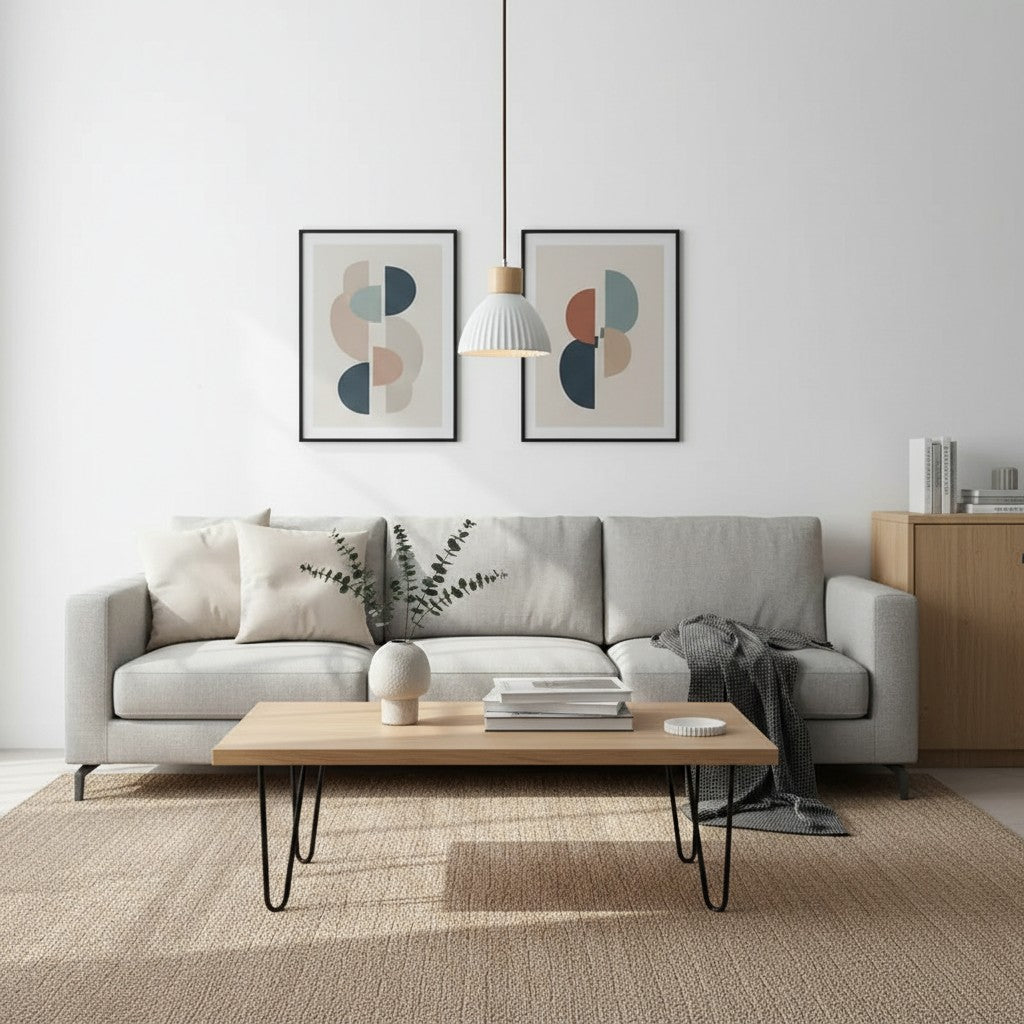 Cerawooda Modern Pendant Light - Clean Circle Silhouette for Living Area