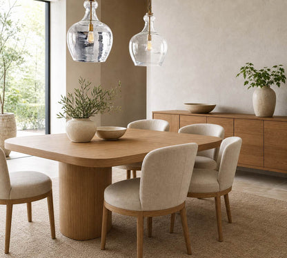 Lawson Glas-Pendelleuchte – Recyceltes und Milchglas mit Bronze-Akzent