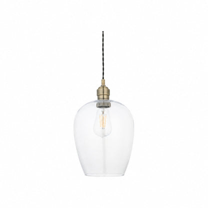 Clarione Height-Adjustable Glass Pendant Light - Classic Art Deco Light