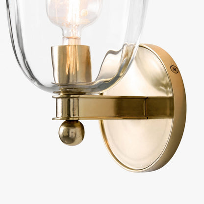 Vega Glas-Wandleuchte im minimalistischen Stil mit Kugelform, sanftes, diffuses Licht, erhältlich als Ein- oder Zweiflammenleuchte