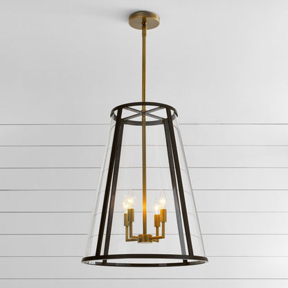 Ferrix Outdoor Lantern Pendant Lamp – Industrial Glass and Iron Design for Modern Spaces