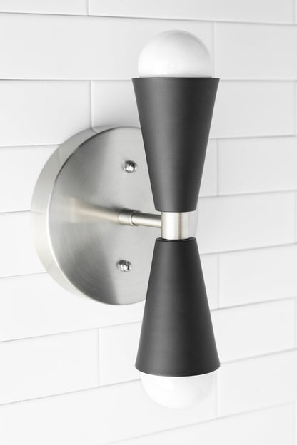 Pyralis Cone Linear Statement Wall Sconce - Modern Two Light Fixture