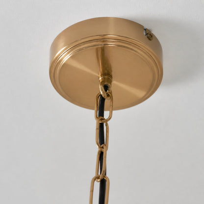 Brazara Glass Dome Pendant Light – Classic Metal Trim Design for Kitchen and Dining