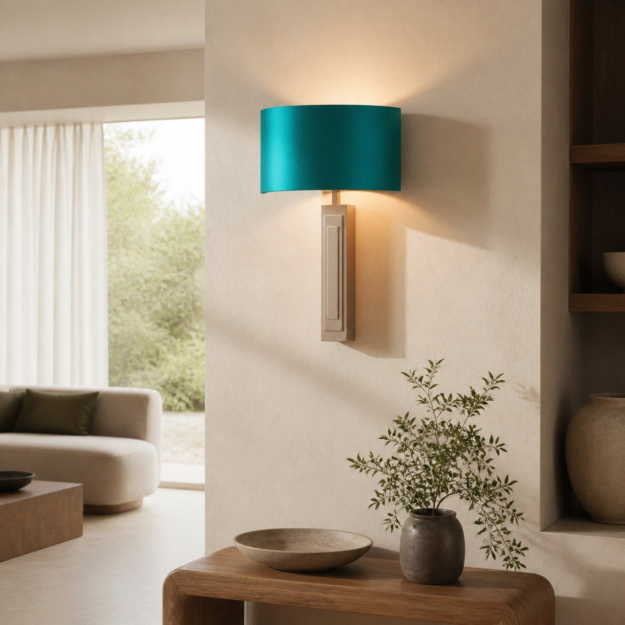 Linexis Wandleuchte im Vintage-Stil mit skulpturalem Armdesign – Moderner Art-Deco-Stil für Flure und Schlafzimmer