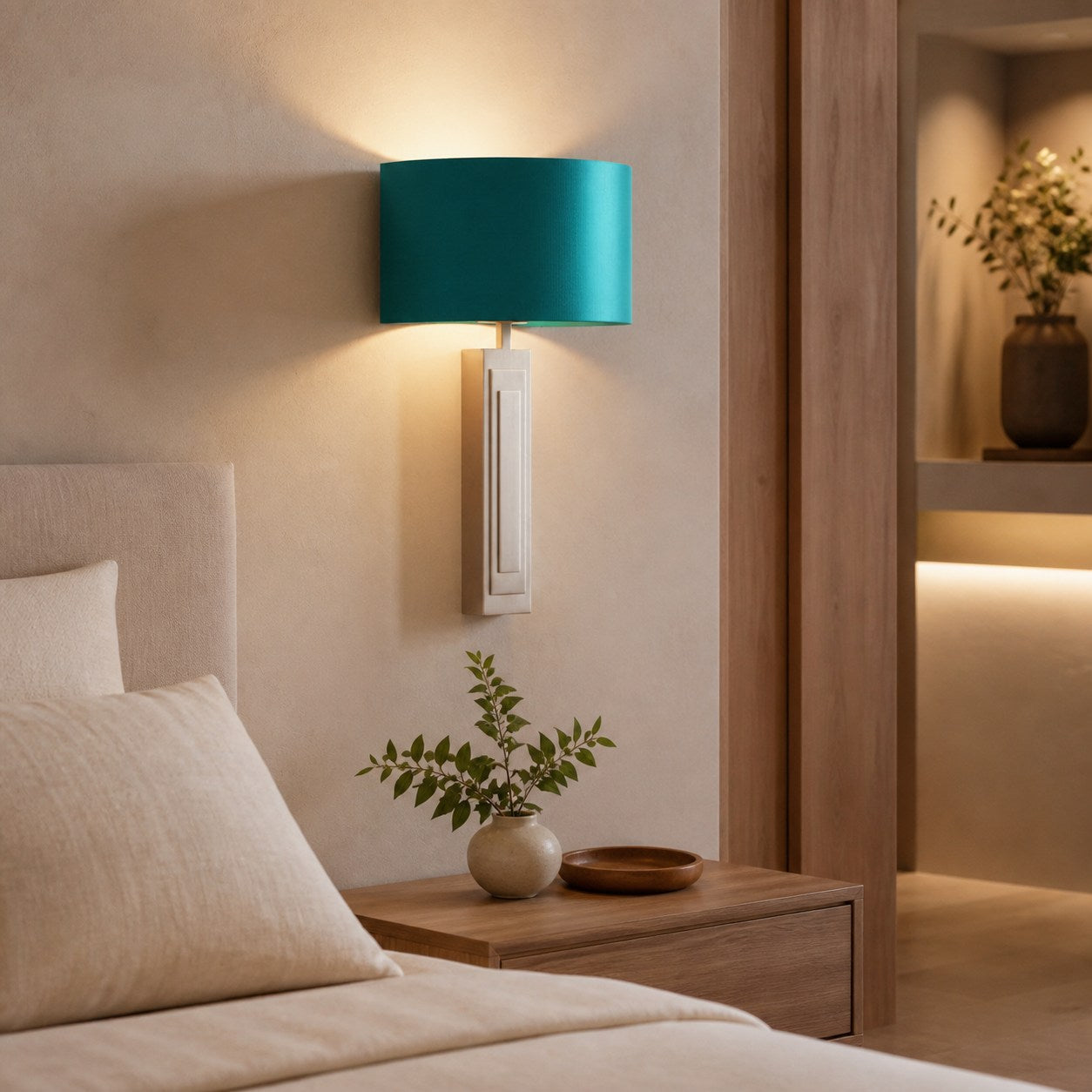 Linexis Wandleuchte im Vintage-Stil mit skulpturalem Armdesign – Moderner Art-Deco-Stil für Flure und Schlafzimmer