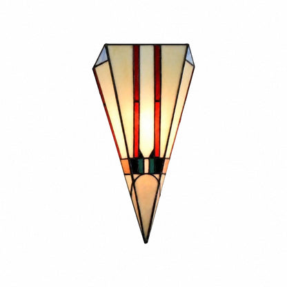 TF Sorenia Art Deco Stained-Glass Wall Light – Hand-Cut Glass Sconce for Living Room