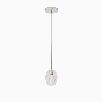 Talvior Faceted Pendant Light – Adjustable Glass Light Fixture