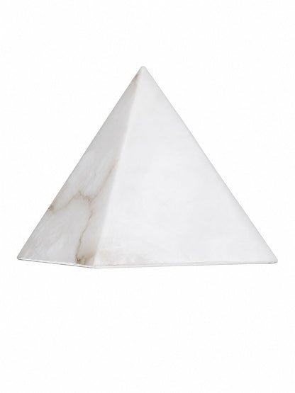 Alabaster Pyramid Table Lamp