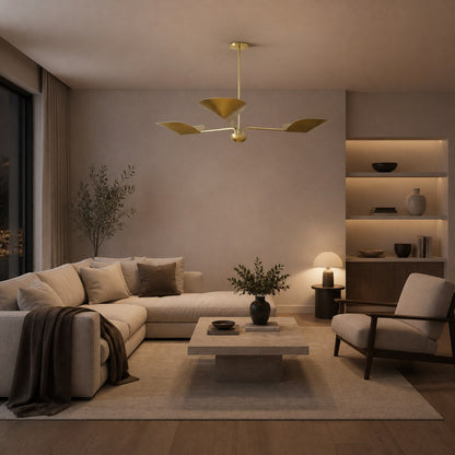 Kronleuchter aus Lutal-Bronze – Modernes Design mit monochromer Oberfläche