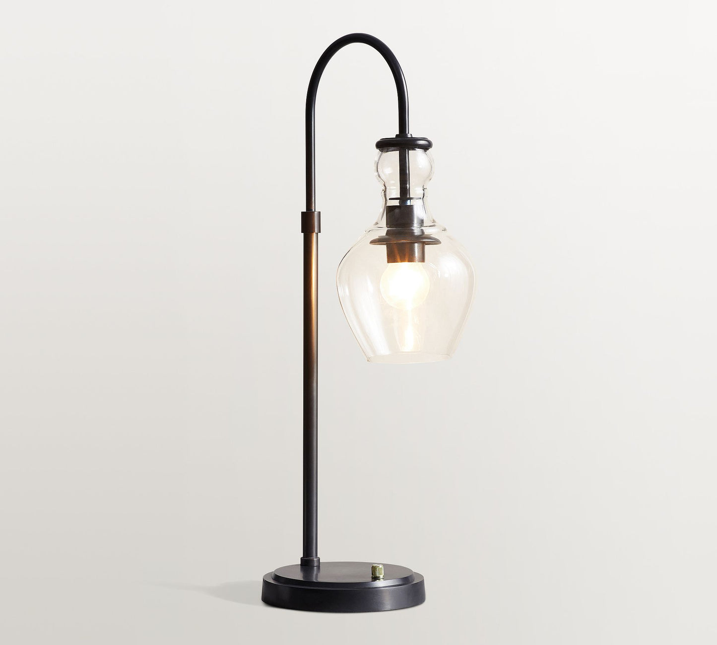 Lawson Recycled Glass Table Lamp with USB - Brass and Bronze Modern Design