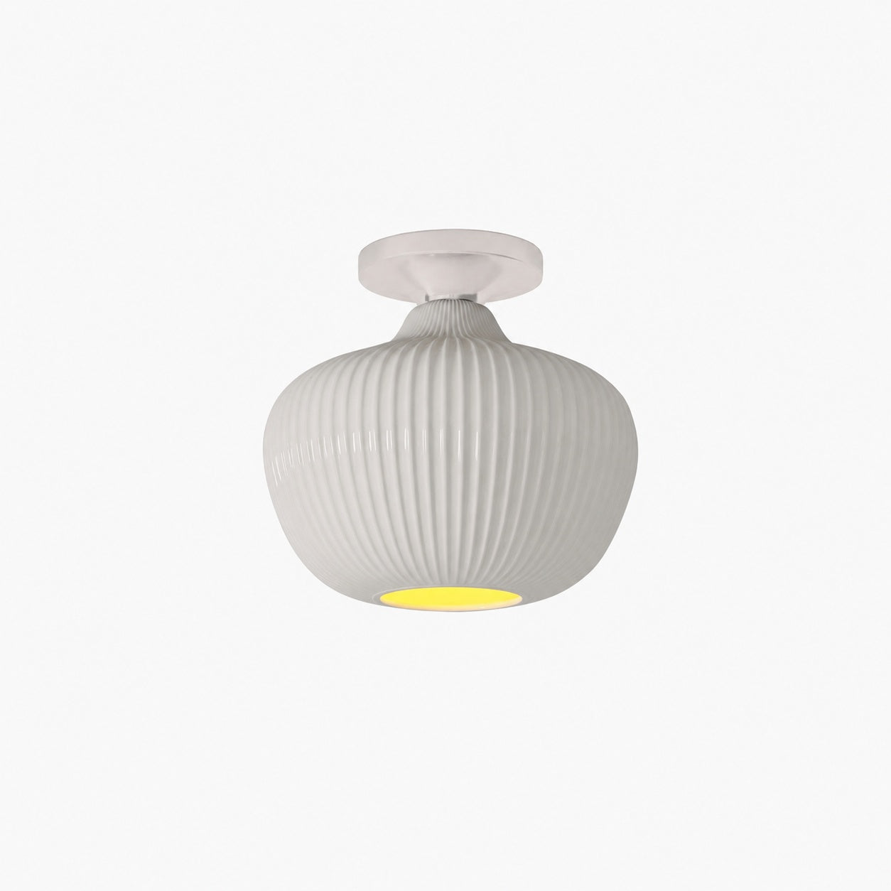 Rivrona Glass Flush Mount Ceiling Light - Modern Champagne Globe Design