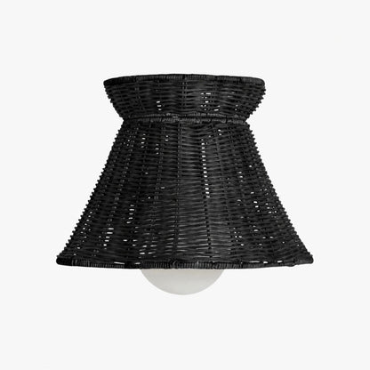 Wickara Woven Organic Silhouette Ceiling Light - Rattan Boho Style for Living Room