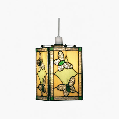 TF Butterfly Pendant Lamp — Artistic Stained Glass Pendant Light for Living Room or Bedroom