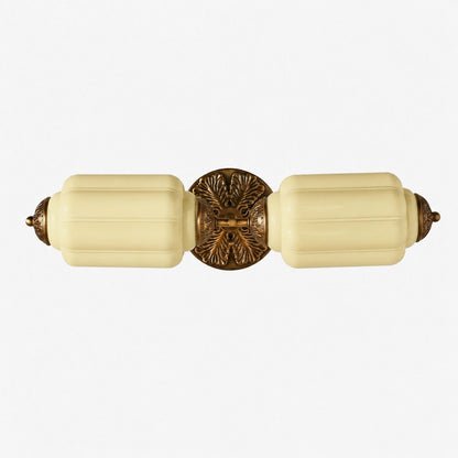 Eloise Messing-Wandleuchte – Elegante Vintage-Beleuchtung aus Milchglas