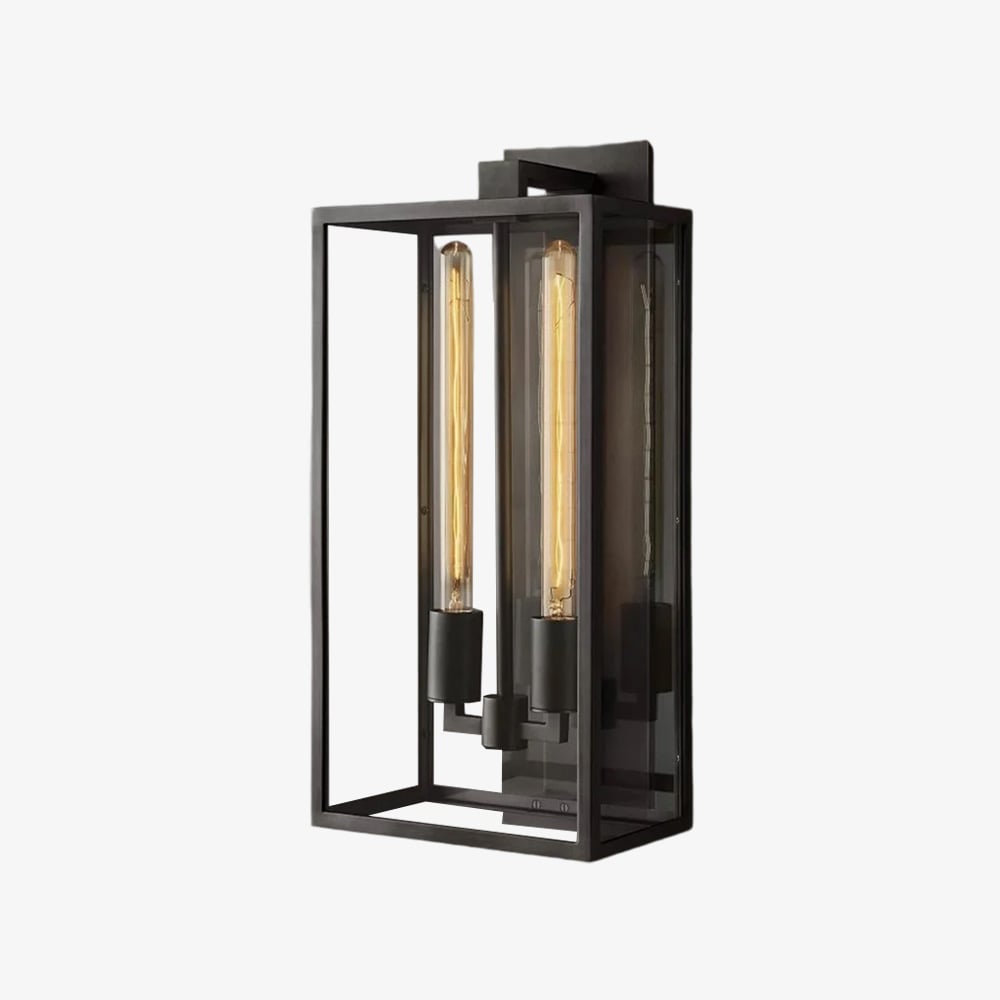 Klassische Beckman Vintage Wandleuchte - Lineares Design aus Stahl und Glas