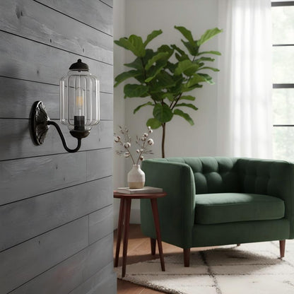 Eloise Glass Sconce - Vintage Milk Glass Wall Lamp
