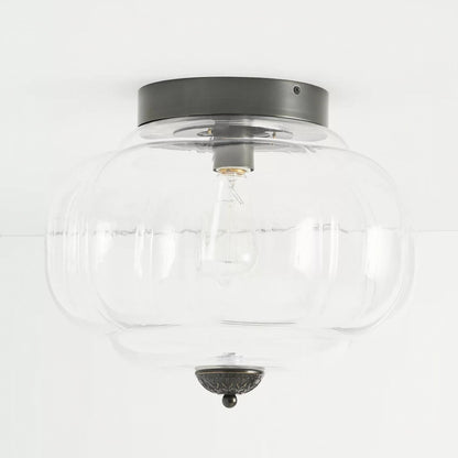 Eloise Milk Glass Ceiling Light - Vintage Flush Mount Ceiling Light