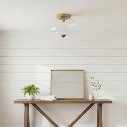 Eloise Milk Glass Ceiling Light - Vintage Flush Mount Ceiling Light