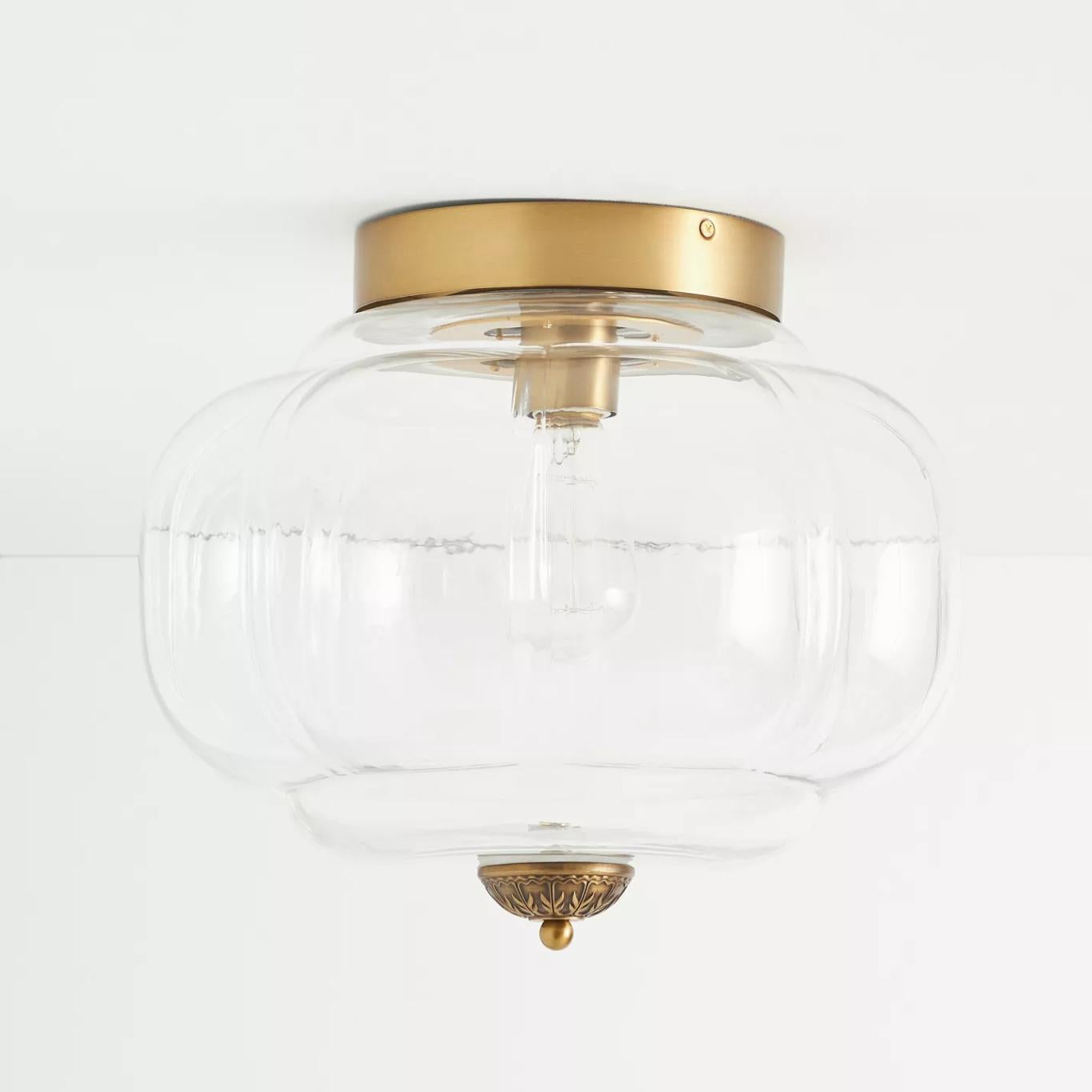 Eloise Milk Glass Ceiling Light - Vintage Flush Mount Ceiling Light