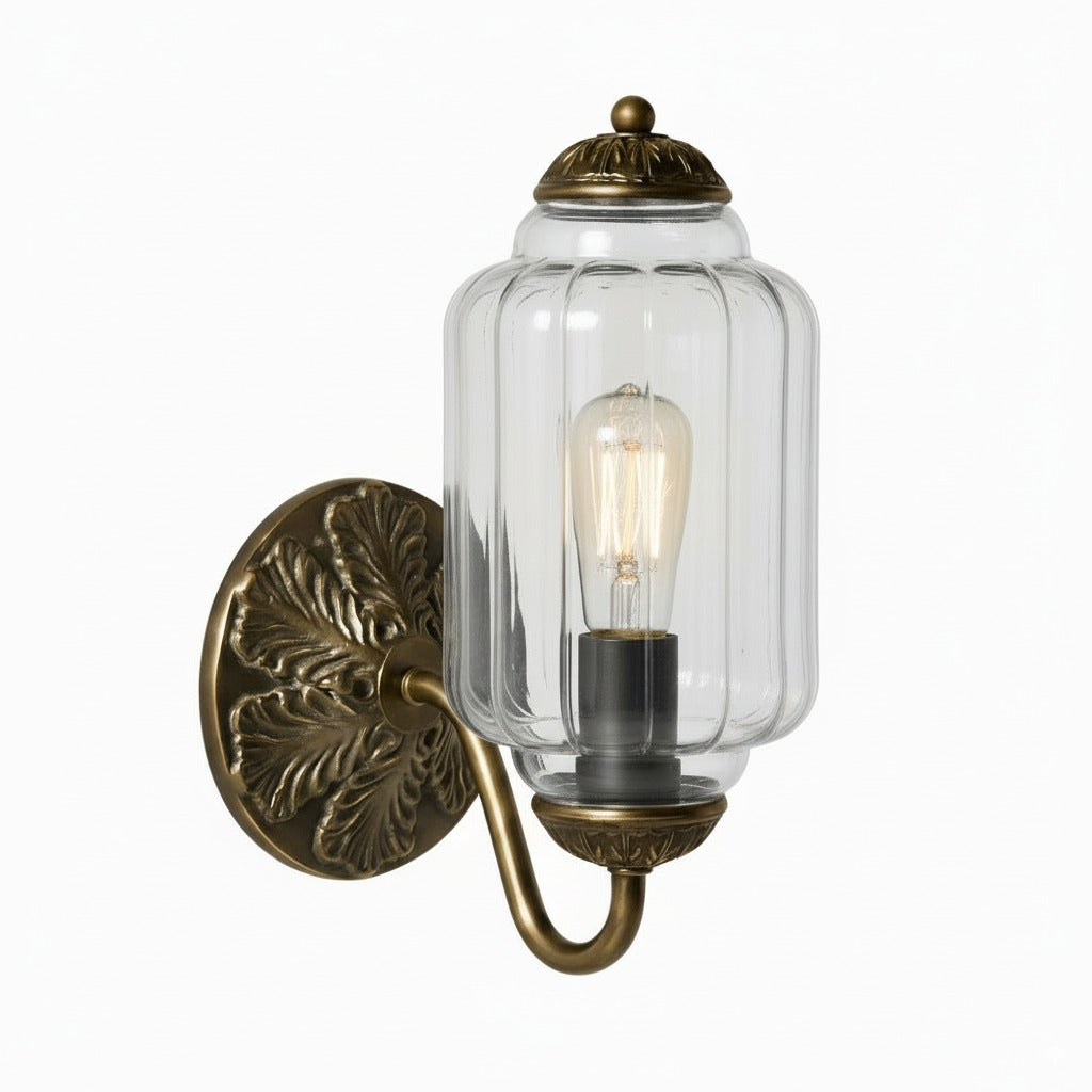 Eloise Glass Sconce - Vintage Milk Glass Wall Lamp