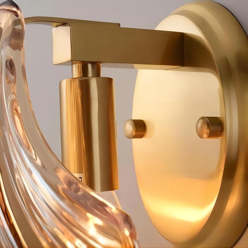 Shellora Stylish Shell Wall Light – Sculptural Glass and Metal Wall Lamp for Home N44