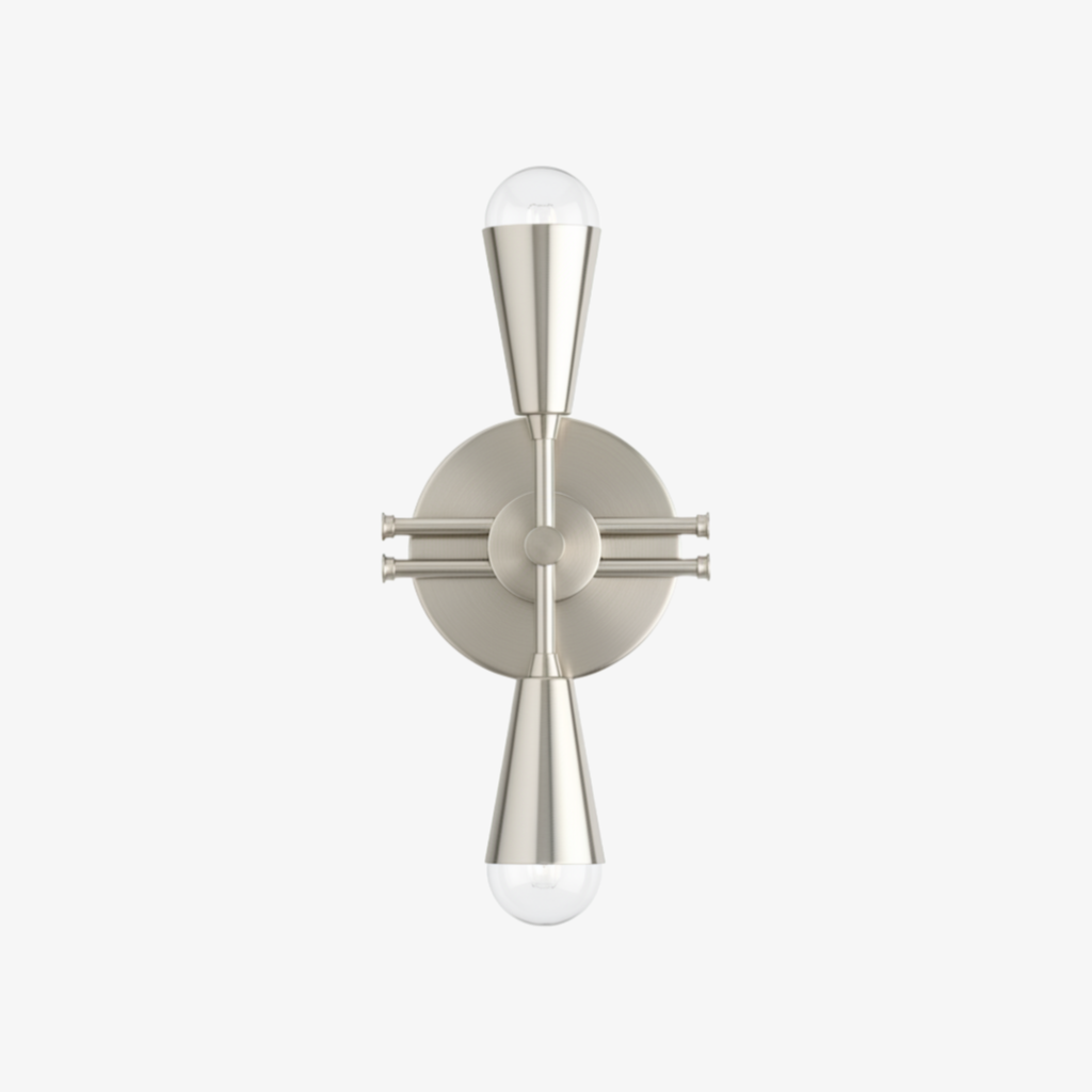 Pyralis Cone Art Deco Brass Sconce - Industrial Vanity Light