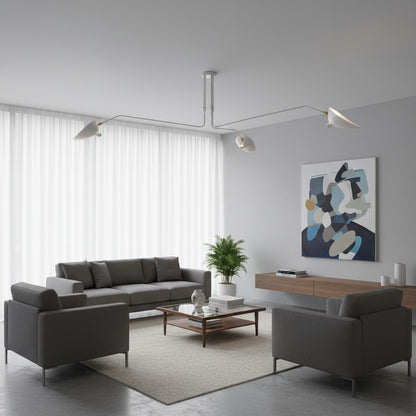 Arclume Arc Ceiling Lamp – Sculptural Design with Adjustable Arms for Modern Spaces N43