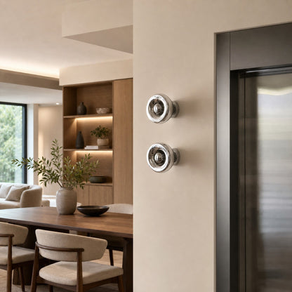 Ivoran Wall Sconce - Round Glass and Metal Modern Sconce for Modern Interiors
