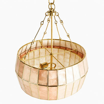 Lumica Capiz Facetten-Pendelleuchte – Elegantes natürliches Muscheldesign