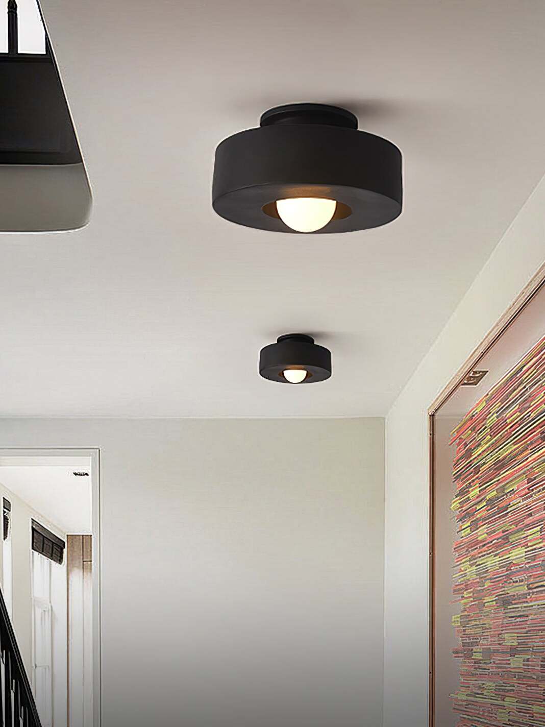 Moderne Nordische Minimalistische Rund Harz Deckenlampe