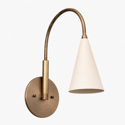 Curva Metall-Wandleuchte im Vintage-Stil – eleganter kegelförmiger Lampenschirm für Schlafzimmer