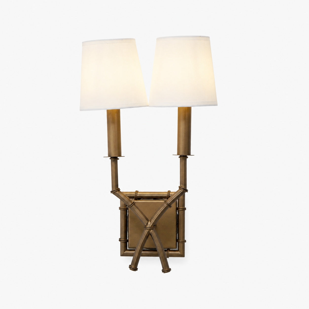 Double Arm Bamboo Sconce