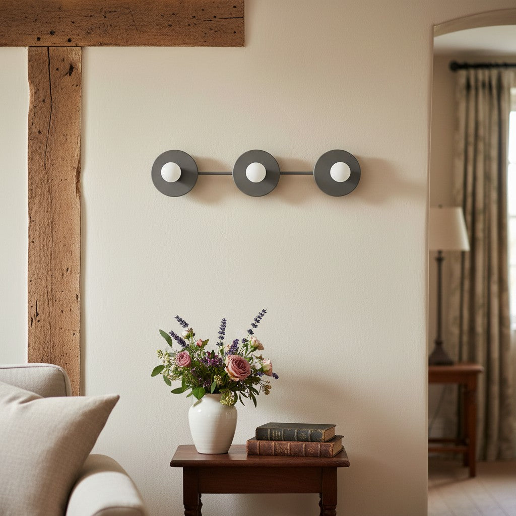 Radiro Globe Modern Spherical Glass Vanity Light – Minimalist 3-Light Fixture for Bathrooms