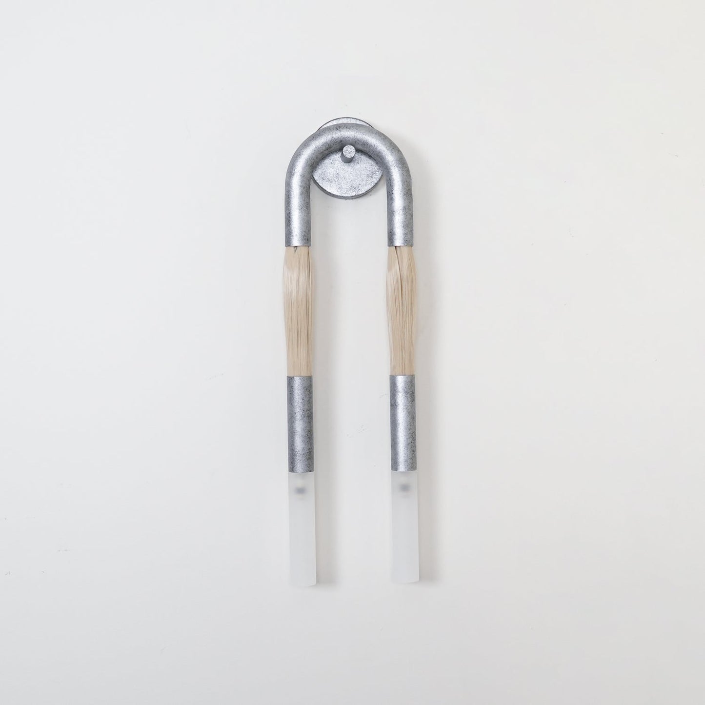 Moderne Wandleuchte aus Rosshaarglas – Messing/Nickel/Schwarz