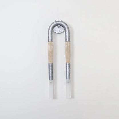 Moderne Wandleuchte aus Rosshaarglas – Messing/Nickel/Schwarz