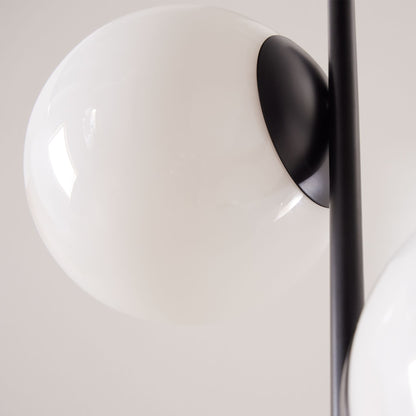 Alessora Sphere Stem Floor Lamp – Metal Frame Marble Base Elegant Lighting
