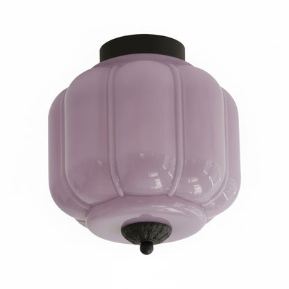 Vintage Eloise Milk Glass Flush Mount Ceiling Light - Vintage Charm Soft Glow