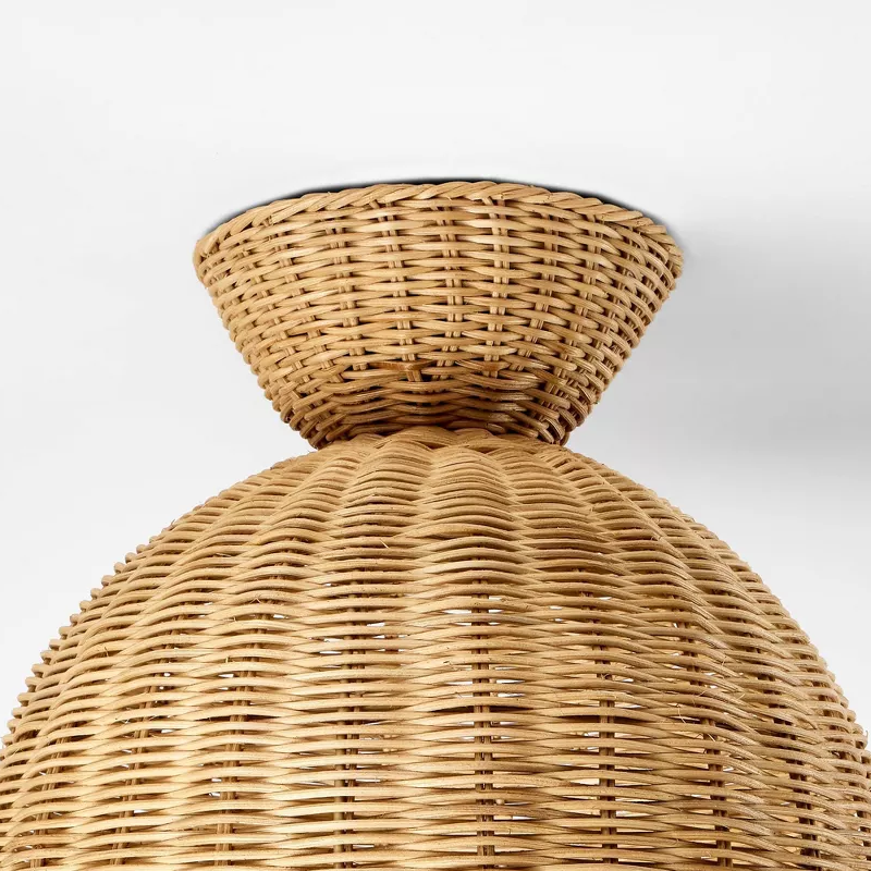 Rattalia Ceiling Light - Sculptural Flower Design in Natural Style for Kitchen Island