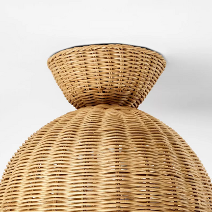 Rattalia Ceiling Light - Sculptural Flower Design in Natural Style for Kitchen Island