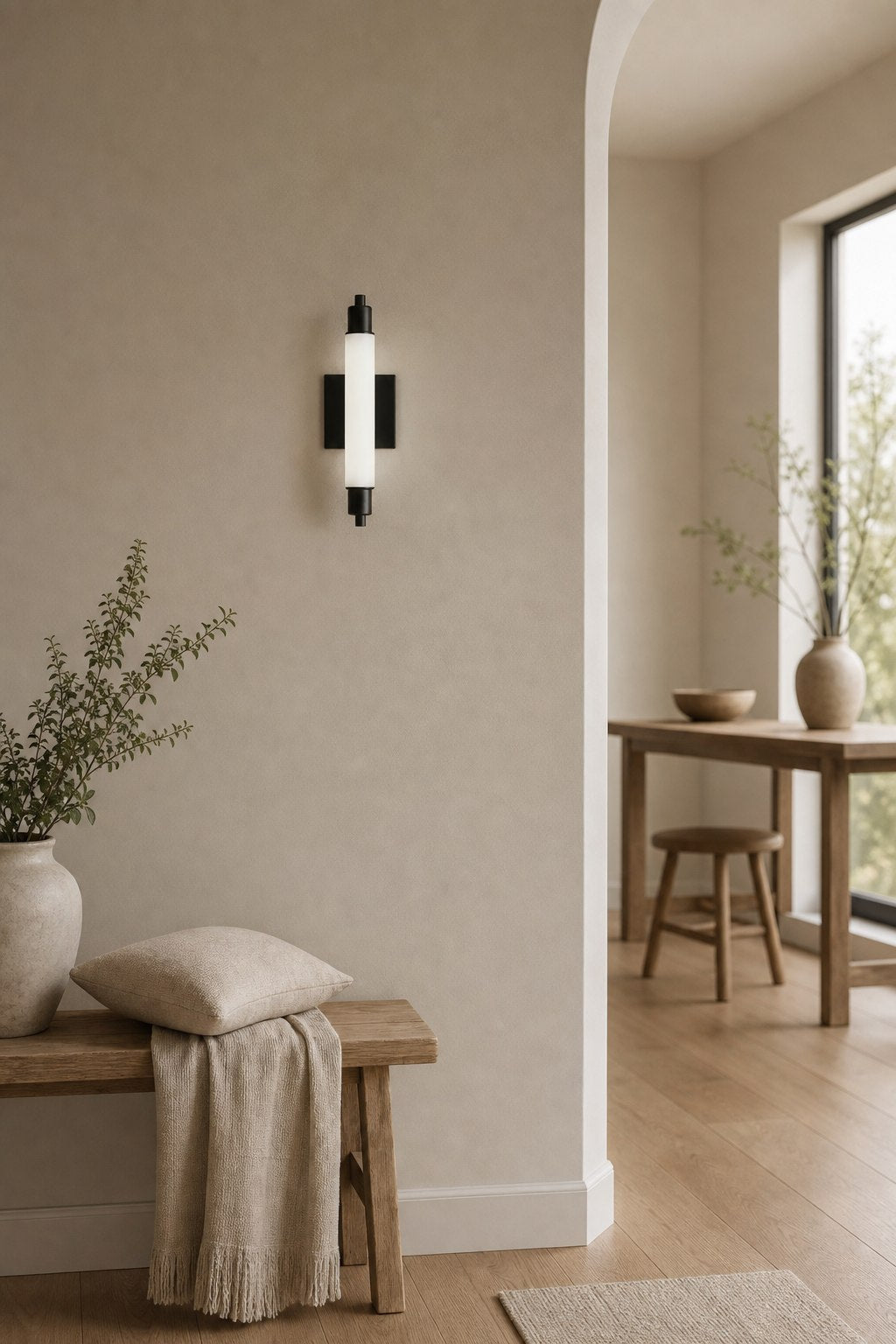 Ornato Luxe Moderne Vanity-Wandleuchte – Art-Deco-Wandleuchte mit Zylinderschirm