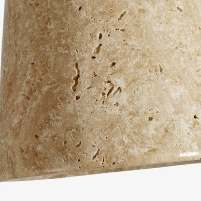 WabiLum Minimalist Japanese Travertine Wood Pendant Light - Elegant Home Lighting for Bedroom