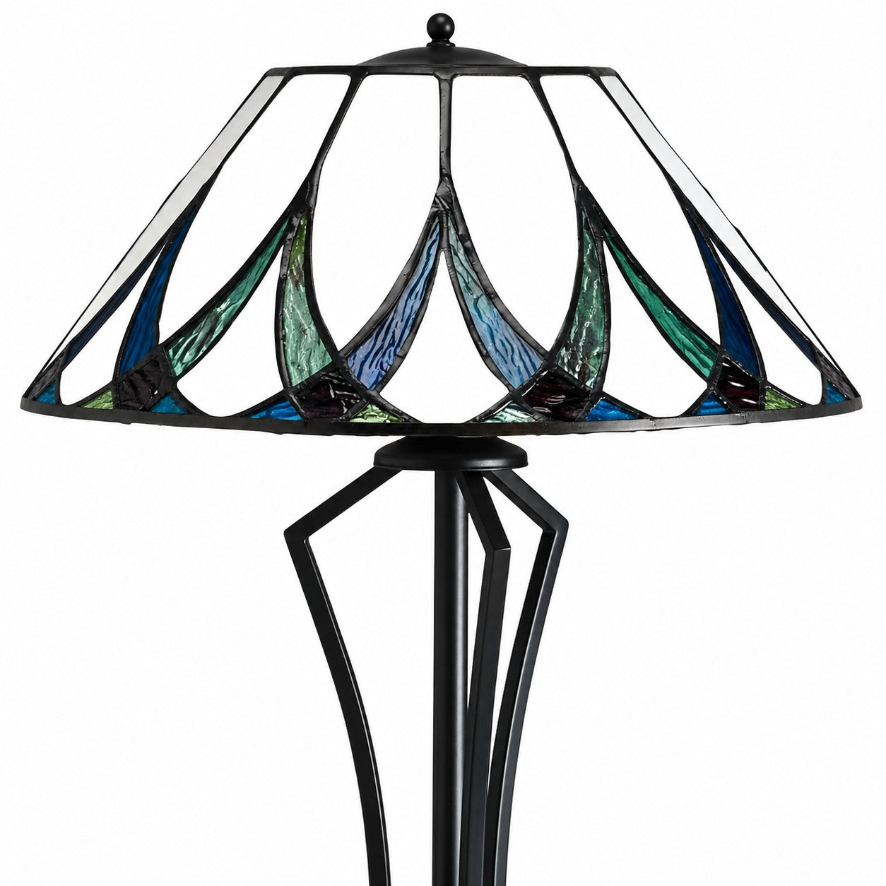 TF Allanton Water Ripple Glas-Tischleuchte – Klassischer Stil für Wohnzimmer, Schlafzimmer oder Arbeitszimmer